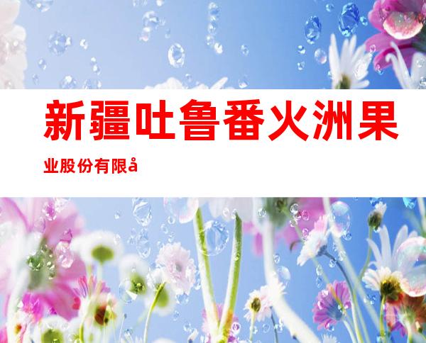 新疆吐鲁番火洲果业股份有限公司