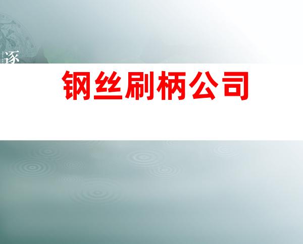 钢丝刷柄公司